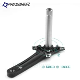 Prowheel Fatbike Crankset Claw-100/120 Snow Bike Crank Arm E-bike Sprocket 104BCD Shaft 176/192mm Bottom Bracket BB100/120