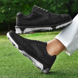 LiXingMing Golf Shoes Men Gray Large Size To 48# Breathable Cleats Golf Sport Shoes Teenager Training Golf Coach Sneakers