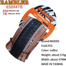 MAXXIS RAMBLER TUBELESS 700x38C/40C/45C/50C 650x47B 27.5x1.5 GRAVEL/ADVENTURE And Dirt Road Racing Tire of Bicycle
