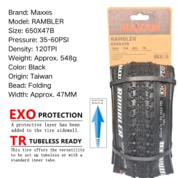 MAXXIS RAMBLER TUBELESS 700x38C/40C/45C/50C 650x47B 27.5x1.5 GRAVEL/ADVENTURE And Dirt Road Racing Tire of Bicycle