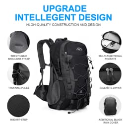Hiking Storage Backpack Sturdy 40-liter Travel Backpack Suitable for Mountaineering Hiking Camping Backpack Men Tactical Bag