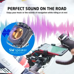 UPPEL 10 in 1 Bike Light 5000mAh Rechargeable Front Lamp Bicycle Phone Holder with Bluetooth Speaker Cycling Bell Accessories