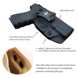 IWB Kydex Holster Fit: Glock 19 19X / Glock 23 / Glock 25 / Glock 32 / Glock 45 (Gen 1-5) Pistol - Inside Waistband Concealed