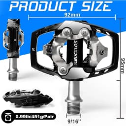 BUCKLOS Mountain Bike Pedals Self-locking Bicycle Platform Pedal for SPD M8100 M8020 MTB Bike Pedal Clip Cycling Cleat Pedals