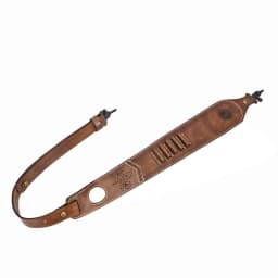 Tourbon Hunting Accessories Leather Rifle Sling Non-Slip Gun Shoulder Strap Cartridges Ammo Shell Holder with Swivels