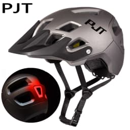 PJT New Helmet Cycling MTB Men Women Bicycle Helmet With Rechargeable LED Light Helmets Ultralight Mountain Road Bike Helmet