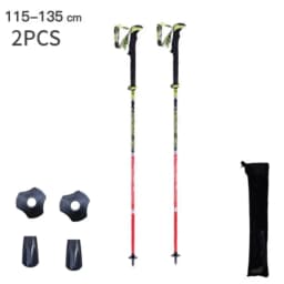 Pioneer Folding Ultralight Quick Lock Trekking Poles Hiking Pole Race Running Outdoor Walking Stick Carbon Fiber 115-135cm