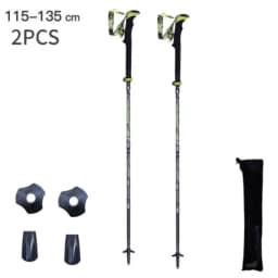 Pioneer Folding Ultralight Quick Lock Trekking Poles Hiking Pole Race Running Outdoor Walking Stick Carbon Fiber 115-135cm