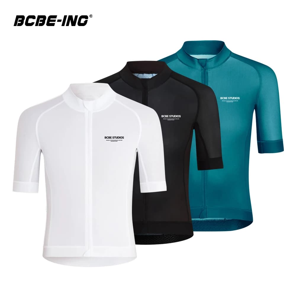 BCBE-ING Men Cycling Jersey Short Sleeve Hight Quality Bicycle Clothing MTB Road Bike Jersey Riding Breathable Quick Dry Shirts