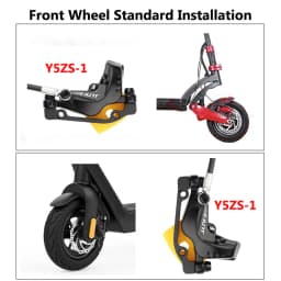 NUTT 4 Piston Y-5 Hydraulic Disc Brake Power-off Oil Disk Caliper 140/160/180mm Normal/Reverse Mount for Electric Scooter Brake
