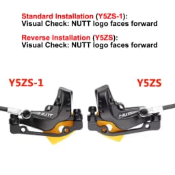NUTT 4 Piston Y-5 Hydraulic Disc Brake Power-off Oil Disk Caliper 140/160/180mm Normal/Reverse Mount for Electric Scooter Brake