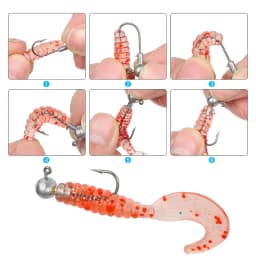 JYJ 1g 2g 3g 4g 5g 6g 7g 8g 9g 10g 14g 20g 28g Fishing Jig Head Hook, Round Head Jigging Hook for Soft Worm Lure Bait Crank Hook