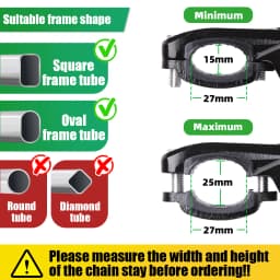 RBRL Adjustable Bike Kickstand Aluminium Bicycle Kickstand Anti-Slip Durable Bike Side Support for 24-29" MTB Electric Bike