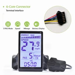 M5 Electric Bike Controller 24V/36V/48V Waterproof EBike Parts Cycling Computer LCD Display Panel E-scooter Meter Control