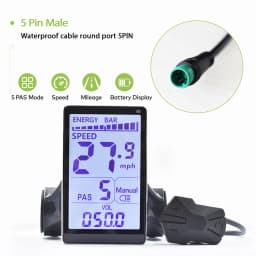 M5 Electric Bike Controller 24V/36V/48V Waterproof EBike Parts Cycling Computer LCD Display Panel E-scooter Meter Control