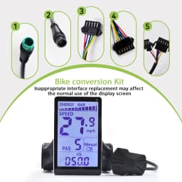M5 Electric Bike Controller 24V/36V/48V Waterproof EBike Parts Cycling Computer LCD Display Panel E-scooter Meter Control