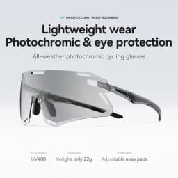 ROCKBROS Photochromic Glasses MTB Road Bike Cycling Sunglasses UV400 Protection Outdoor Riding Sports Bicycle Goggles Eyewear