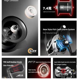 HASIDA X6 Baitcasting Fishing Reel Standard and Micro Version 3 Ball Bearings 156g 7.2:1 5kg Drag Power AT7 Aluminum Spool