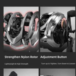 HASIDA X6 Baitcasting Fishing Reel Standard and Micro Version 3 Ball Bearings 156g 7.2:1 5kg Drag Power AT7 Aluminum Spool