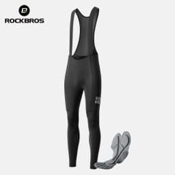 ROCKBROS Cycling Bib Pants Breathable Long Pants Road Bike Pants Bib Tights 3D Cushion Padded Shock Absorption Bicycle Pants