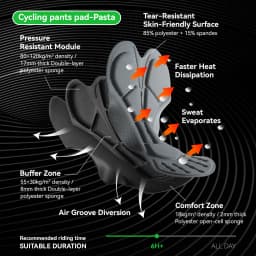 ROCKBROS Cycling Bib Pants Breathable Long Pants Road Bike Pants Bib Tights 3D Cushion Padded Shock Absorption Bicycle Pants