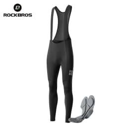 ROCKBROS Cycling Bib Pants Breathable Long Pants Road Bike Pants Bib Tights 3D Cushion Padded Shock Absorption Bicycle Pants