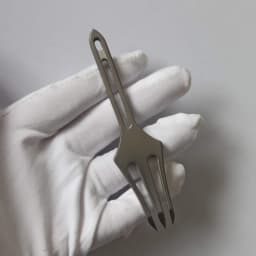 New Titanium Fork Small Harpoon Crowbar Pry Bar keychain EDC Tools Pendant Gift