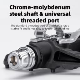 ROCKBROS 2-in-1 Anti-slip Bicycle Lock Pedal Nylon MTB Bike Pedals with Flat Cleat Platform Shimano SPD Compatible Cycling Pedal