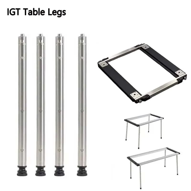 Camping IGT Table Legs Combination Picnic Table Legs Stainless Steel Three-Gear Telescopic Table Legs Outdoor igt