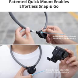 PGYTECH Caplock Neck Mount Chest Mount for GoPro 12/11/10 Insta360/DJI Osmo Action Silicone Outdoor Sports Cycling Accessories