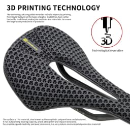 KOCEVLO 3D Printed Carbon Bicycle Saddle for XC Road Gravel MTB Off-Road Bike Cycling Parts 235x140MM