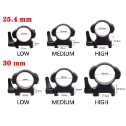 2Pcs QD 1 inch 25.4mm 30mm Tactical Hunting Sight Steel Scope Mount Rings 20mm Picatinny MK Rail R-ifle Scope Accessory
