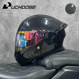 DOT Uchoose Approved Helmets Crash Motorbike Protective Gear Men Women Flip Up Helmet Motorcycle Visor Double Sun