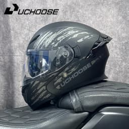 DOT Uchoose Approved Helmets Crash Motorbike Protective Gear Men Women Flip Up Helmet Motorcycle Visor Double Sun