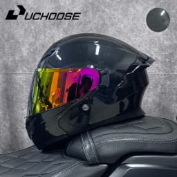 DOT Uchoose Approved Helmets Crash Motorbike Protective Gear Men Women Flip Up Helmet Motorcycle Visor Double Sun