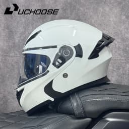 DOT Uchoose Approved Helmets Crash Motorbike Protective Gear Men Women Flip Up Helmet Motorcycle Visor Double Sun