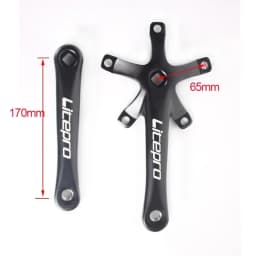 Litepro 130BCD Bicycle Crankset Aluminum Alloy Folding Bike Crankset 45T 47T 53T 56T 58T 130 BCD Road Bike Crank Set