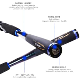 OBSESSION Max Steel Rod Carbon Spinning Casting Fishing Rod with 1.98m 2.13m 2.28m Baitcasting Rod for Bass Pike Fishing Rod