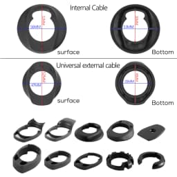 No Logo Road Bike Full Carbon Fiber Internal Cable Integrated Bicycle Handlebar Cockpit With Spacers, Clip Diameter 28.6mm,-10°