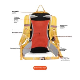 Classic Design Outdoor Backpack 25L Water Resistant Nylon External Frame Backpacking Camping Travelling Hiking Backpack