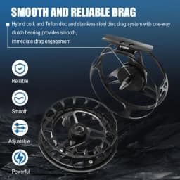 Maximumcatch AVID PRO Nymph 3/5wt Fly Fishing Reel with Full Frame Body Super Large Arbor Light Weight Fly Reel