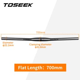 TOSEEK ZF-ONE Bicycle Handlebar 31.8mm Carbon Handlebars MTB Bike Handle Bar Parts 580/600/620/640/660/680/700/720/740/760mm