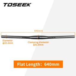 TOSEEK ZF-ONE Bicycle Handlebar 31.8mm Carbon Handlebars MTB Bike Handle Bar Parts 580/600/620/640/660/680/700/720/740/760mm
