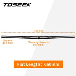 TOSEEK ZF-ONE Bicycle Handlebar 31.8mm Carbon Handlebars MTB Bike Handle Bar Parts 580/600/620/640/660/680/700/720/740/760mm