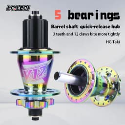 LQLEQI V12 Mountain Bike Flower Drum, 142mm, 135mm, 5 Peilin, 32H/36H, 720 Sounds, HG, 8/9/10/11/12 Speed Wheels Hub Bearing