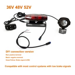 LinHi Electric Bicycle Modified Bike Light Waterproof kit Universal 24V 36V 48V 60V BAFANG KUNTENG JULET Steering Brake lights