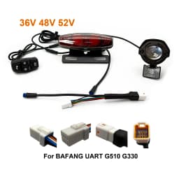 LinHi Electric Bicycle Modified Bike Light Waterproof kit Universal 24V 36V 48V 60V BAFANG KUNTENG JULET Steering Brake lights