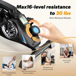 MERACH Under Desk Bike Pedal Exerciser Quiet Magnetic Mini Bike with App for Arm Leg Recovery Physical Therapy Smooth Foot Desk