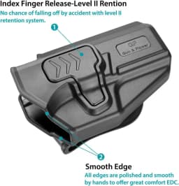 Only For CZ P10C / CZ P10S / CZ P10C Airsoft,OWB Paddle Holster Outside Waistband Carry Holster,Unlock Index finger,Right hand