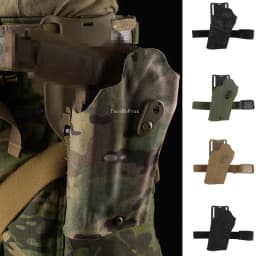 Tactical Pistol Holster for P320 Compatible X300 Flashlight Right Hand Hunting Shooting Drop Leg Holsters with Thigh Strap